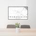 24x36 Trumansburg New York Map Print Lanscape Orientation in Classic Style Behind 2 Chairs Table and Potted Plant