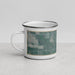 Left View Custom Trumansburg New York Map Enamel Mug in Afternoon