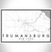 Trumansburg New York Map Print Landscape Orientation in Classic Style With Shaded Background