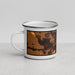 Left View Custom Trumansburg New York Map Enamel Mug in Ember