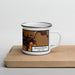 Right View Custom Trumansburg New York Map Enamel Mug in Ember