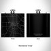 Rendered View of Trumansburg New York Map Engraving on 6oz Stainless Steel Flask in Black