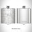Rendered View of Trumansburg New York Map Engraving on 6oz Stainless Steel Flask