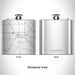 Rendered View of Trumansburg New York Map Engraving on 6oz Stainless Steel Flask