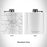 Rendered View of Trumansburg New York Map Engraving on 6oz Stainless Steel Flask in White