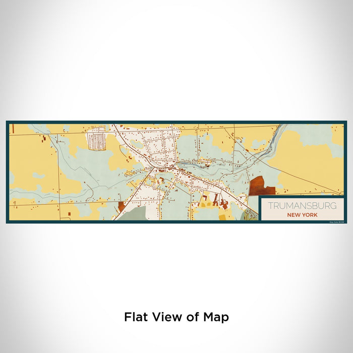 Flat View of Map Custom Trumansburg New York Map Enamel Mug in Woodblock