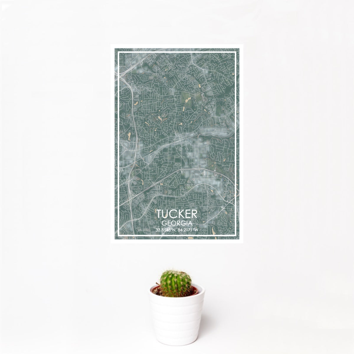 Tucker - Georgia Map Print in Afternoon — JACE Maps