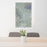 24x36 Tucson Arizona Map Print Portrait Orientation in Afternoon Style Behind 2 Chairs Table and Potted Plant