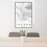 24x36 Tucson Arizona Map Print Portrait Orientation in Classic Style Behind 2 Chairs Table and Potted Plant
