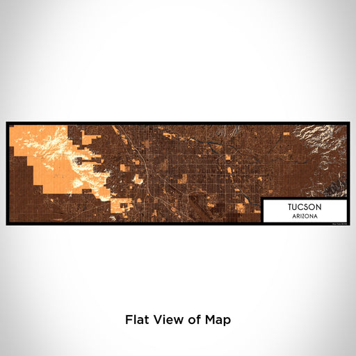 Flat View of Map Custom Tucson Arizona Map Enamel Mug in Ember