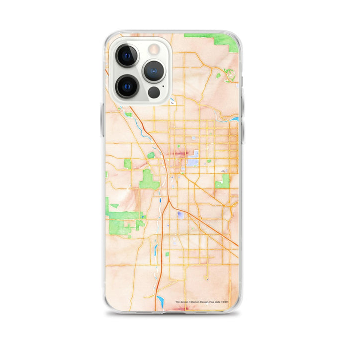 Custom Tucson Arizona Map iPhone 12 Pro Max Phone Case in Watercolor