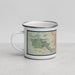 Left View Custom Tucson Arizona Map Enamel Mug in Woodblock