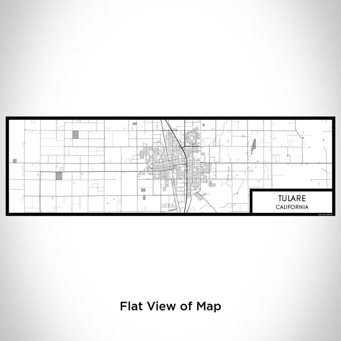 Flat View of Map Custom Tulare California Map Enamel Mug in Classic