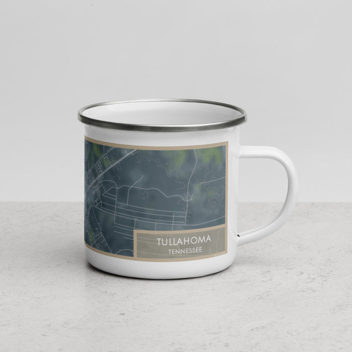 Right View Custom Tullahoma Tennessee Map Enamel Mug in Afternoon