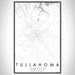 Tullahoma Tennessee Map Print Portrait Orientation in Classic Style With Shaded Background