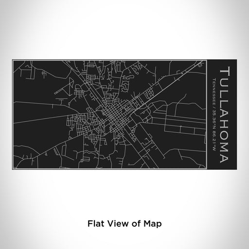Rendered View of Tullahoma Tennessee Map Engraving on 17oz Stainless Steel Insulated Cola Bottle in Black