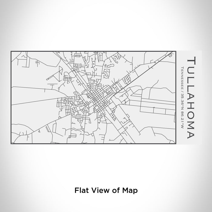 Rendered View of Tullahoma Tennessee Map Engraving on 17oz Stainless Steel Insulated Cola Bottle in White