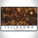 Tullahoma Tennessee Map Print Landscape Orientation in Ember Style With Shaded Background