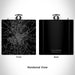 Rendered View of Tullahoma Tennessee Map Engraving on 6oz Stainless Steel Flask in Black