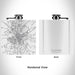 Rendered View of Tullahoma Tennessee Map Engraving on 6oz Stainless Steel Flask in White