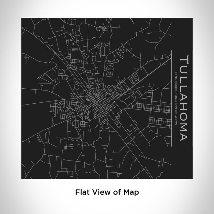 Rendered View of Tullahoma Tennessee Map Engraving on 17oz Stainless Steel Insulated Tumbler in Black