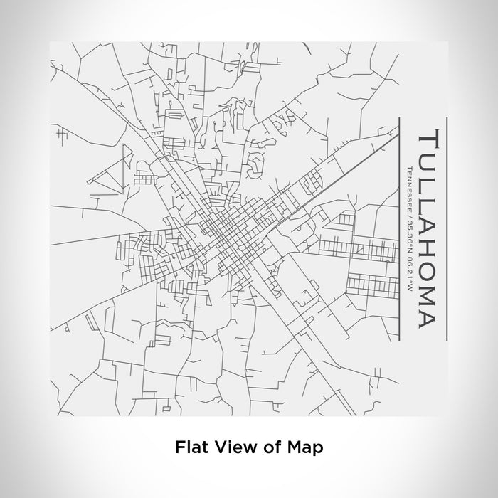 Rendered View of Tullahoma Tennessee Map Engraving on 17oz Stainless Steel Insulated Tumbler in White