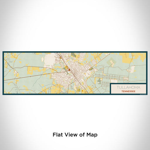 Flat View of Map Custom Tullahoma Tennessee Map Enamel Mug in Woodblock