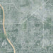 Tulsa Oklahoma Map Print in Afternoon Style Zoomed In Close Up Showing Details