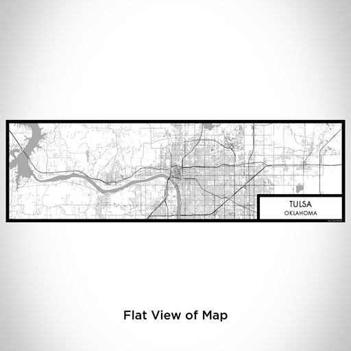 Flat View of Map Custom Tulsa Oklahoma Map Enamel Mug in Classic