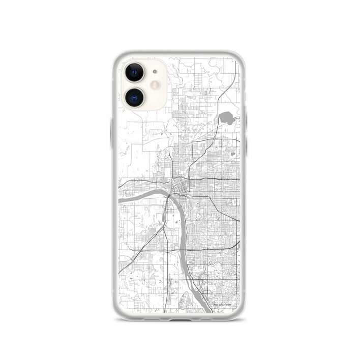 Custom Tulsa Oklahoma Map Phone Case in Classic