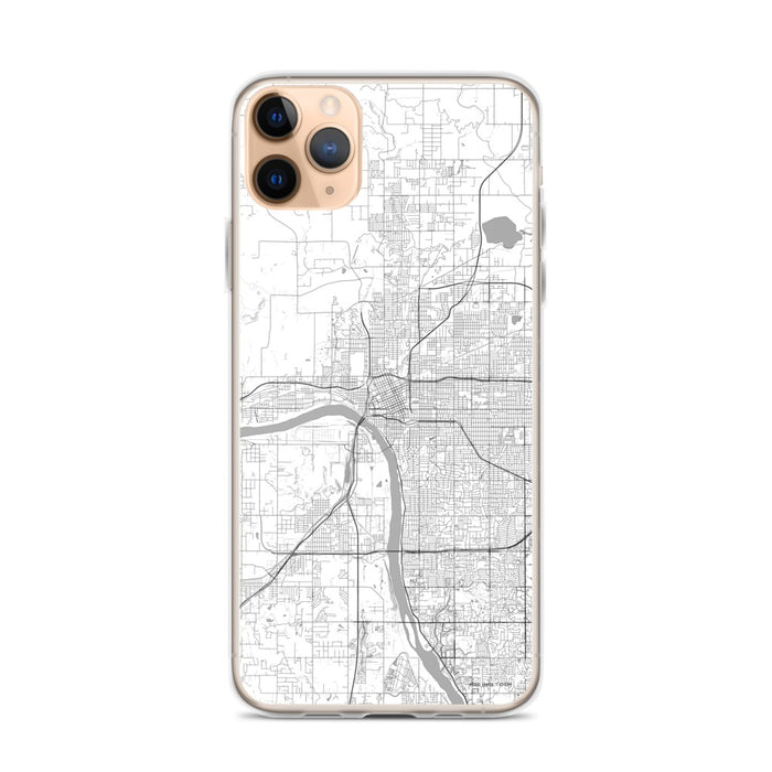 Custom Tulsa Oklahoma Map Phone Case in Classic