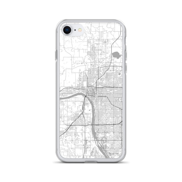 Custom Tulsa Oklahoma Map iPhone SE Phone Case in Classic