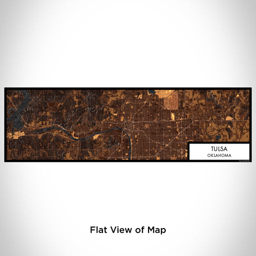 Flat View of Map Custom Tulsa Oklahoma Map Enamel Mug in Ember