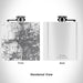 Rendered View of Tulsa Oklahoma Map Engraving on 6oz Stainless Steel Flask in White