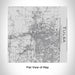 Rendered View of Tulsa Oklahoma Map Engraving on 17oz Stainless Steel Insulated Tumbler