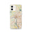 Custom Tulsa Oklahoma Map iPhone 12 Phone Case in Woodblock