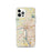 Custom Tulsa Oklahoma Map iPhone 12 Pro Phone Case in Woodblock