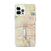 Custom Tulsa Oklahoma Map iPhone 12 Pro Max Phone Case in Woodblock