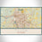 Tulsa Oklahoma Map Print Landscape Orientation in Woodblock Style With Shaded Background