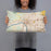Person holding 20x12 Custom Tulsa Oklahoma Map Throw Pillow in Woodblock