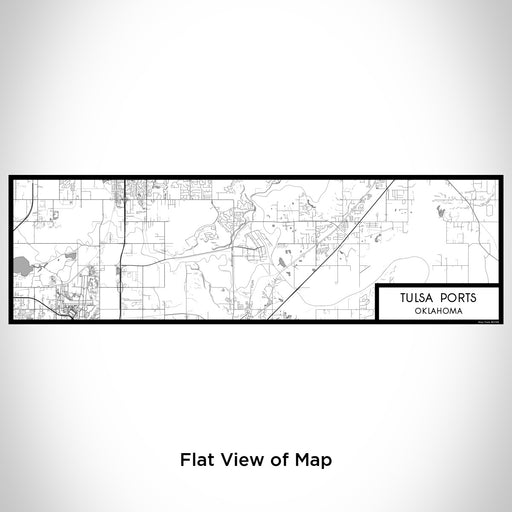 Flat View of Map Custom Tulsa Ports Oklahoma Map Enamel Mug in Classic