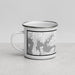 Left View Custom Tumbling Shoals Arkansas Map Enamel Mug in Classic