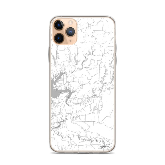 Custom iPhone 11 Pro Max Tumbling Shoals Arkansas Map Phone Case in Classic