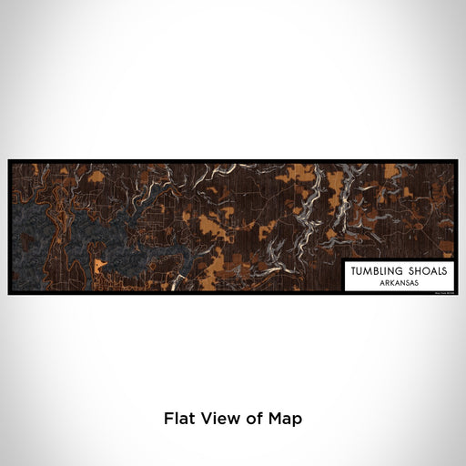 Flat View of Map Custom Tumbling Shoals Arkansas Map Enamel Mug in Ember