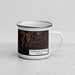 Right View Custom Tumbling Shoals Arkansas Map Enamel Mug in Ember