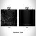 Rendered View of Tumbling Shoals Arkansas Map Engraving on 6oz Stainless Steel Flask in Black