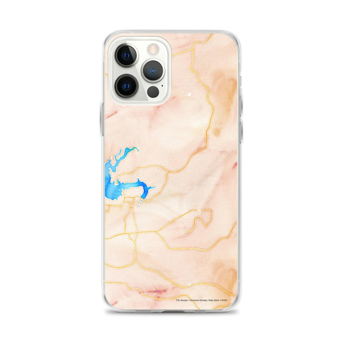 Custom iPhone 12 Pro Max Tumbling Shoals Arkansas Map Phone Case in Watercolor