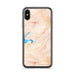 Custom iPhone X/XS Tumbling Shoals Arkansas Map Phone Case in Watercolor
