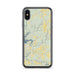 Custom iPhone X/XS Tumbling Shoals Arkansas Map Phone Case in Woodblock