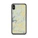 Custom iPhone XS Max Tumbling Shoals Arkansas Map Phone Case in Woodblock